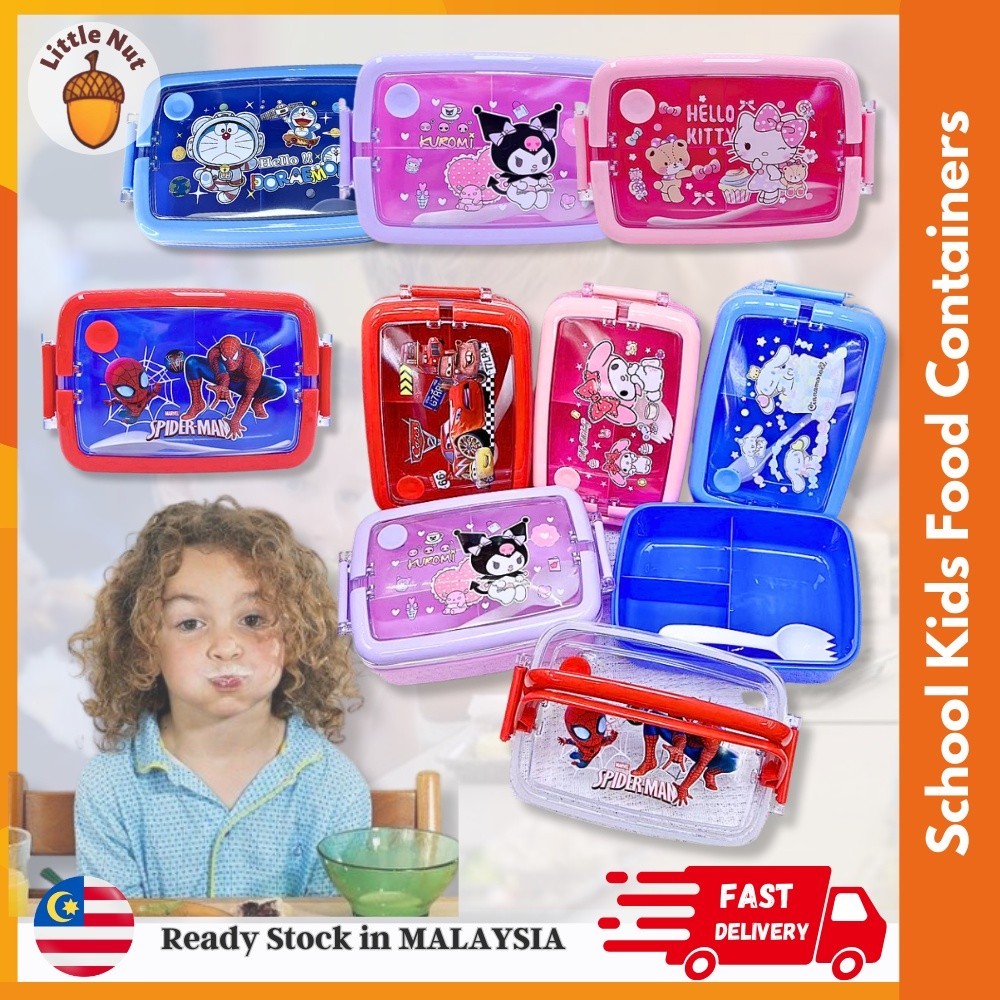 Kids School Food Container Cartoon Lunch Box Case , Tupperware,kotak ...