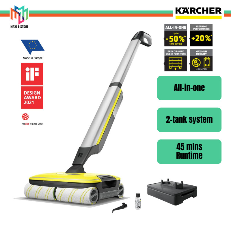 Karcher FC 7 Cordless Hard Floor Cleaner, Wet and Dry 45 Minutes FC7