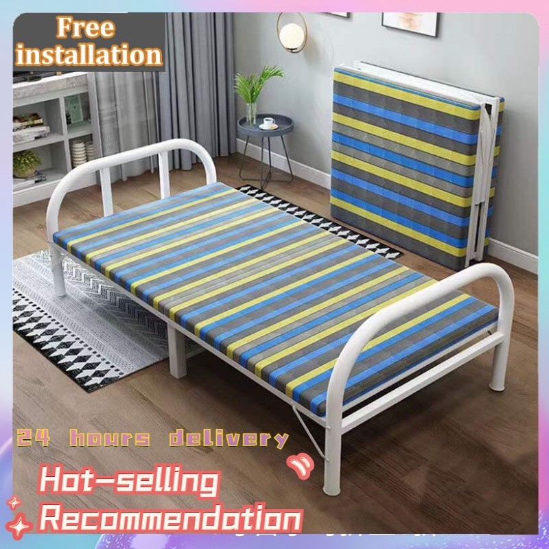 Foldable Bed Frame / Katil Lipat / Single Portable Bed / Office Bedroom ...