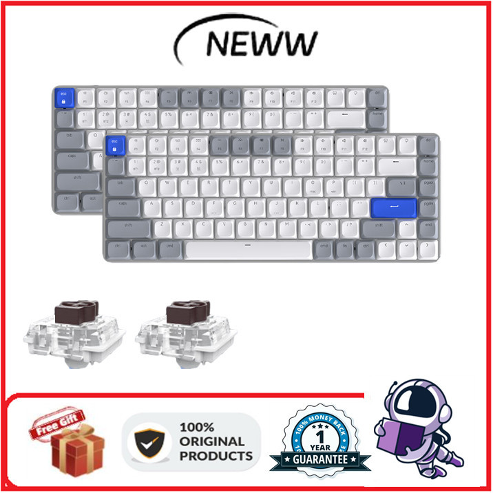 AUSDOM AirKey84 mechanical keyboard wireless three mode full key non