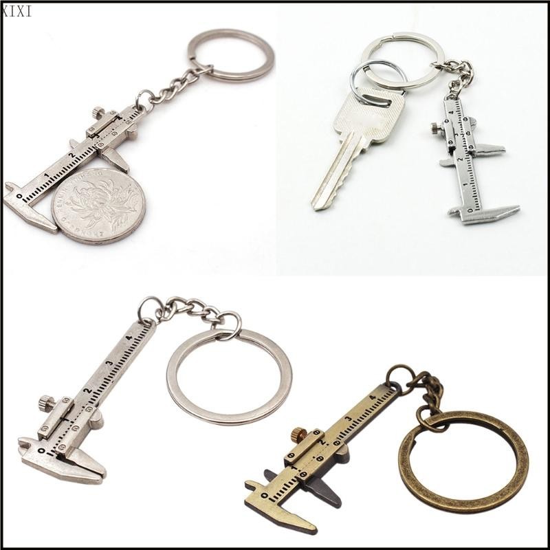 XIXI 40mm Fashion Mini Vernier Caliper Keychain Zinc Alloy 3D Movable ...