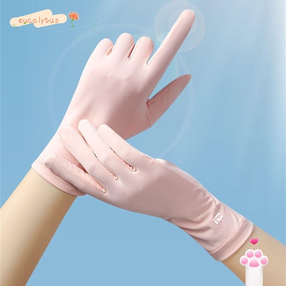 Eu Fashion Sunscreen Gloves Thin Ice Silk Sun Protection Gloves Fashion Touch Screen Elastic 6398