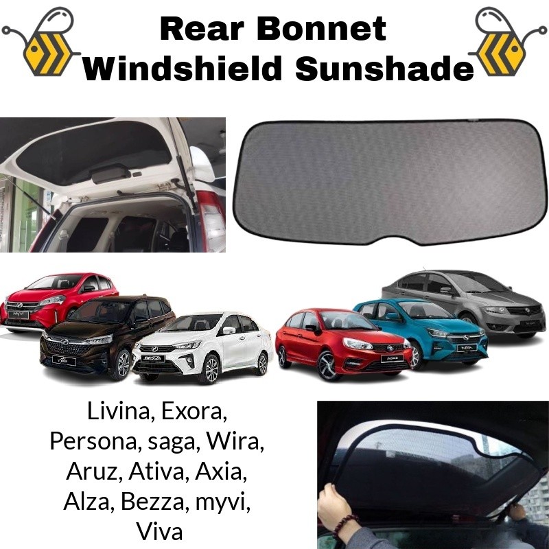 Rear Bonnet Windshield Sunshade PROTON PERODUA NISSAN Livina Myvi Axia ...