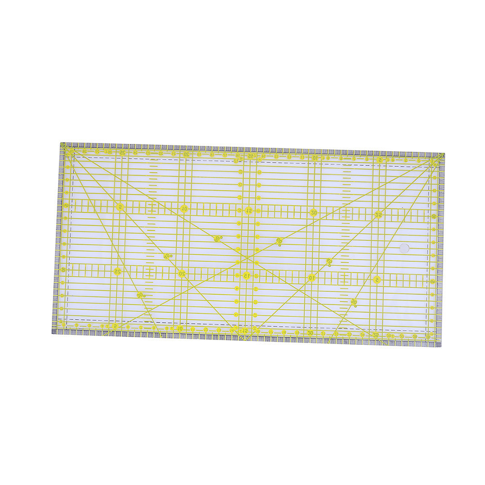 5# DIY Fabric Cutting Ruler Square Cutting Ruler with Grid Lines for ...