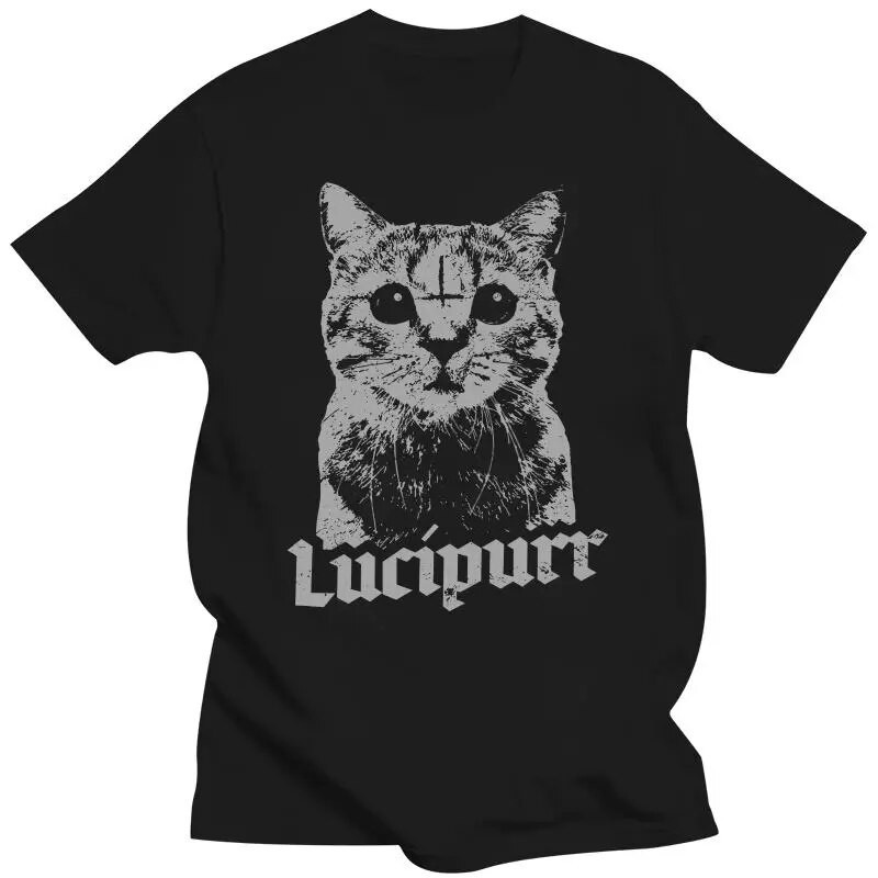 Lucifer Occult Satanic Cat Lucipurr Antichrist Baphomet 666 T-Shirt ...