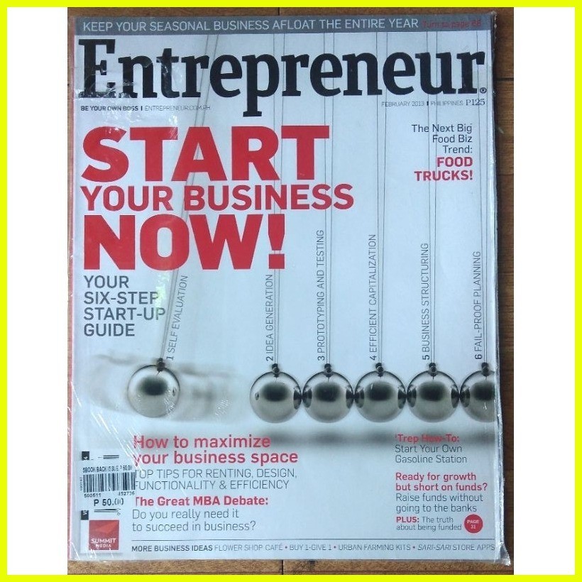 Entrepreneur Magazines. 1. Start Your Business Now 2.What You Need To ...
