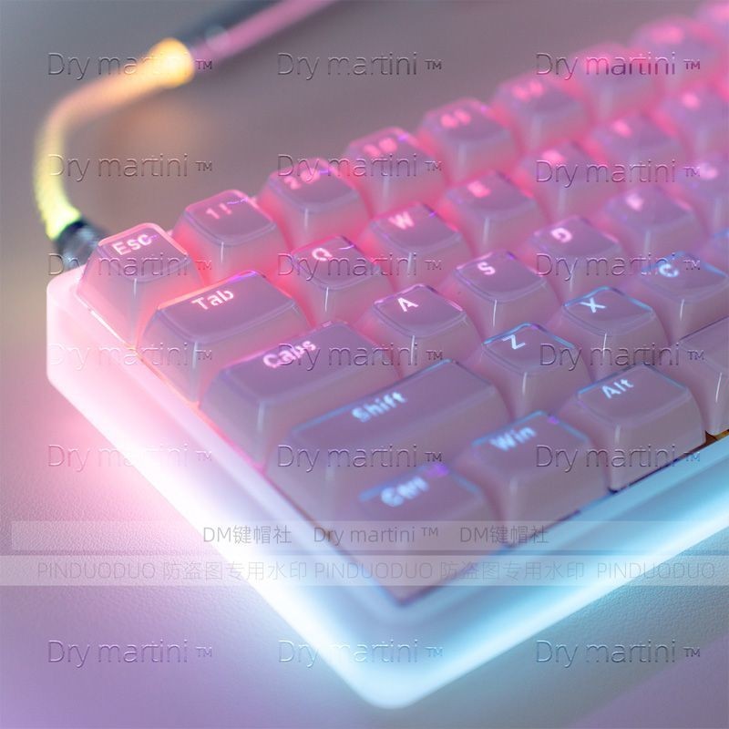 135 Keys Jelly Crystal Translucent Keycap PC Two-color Injection MDA ...