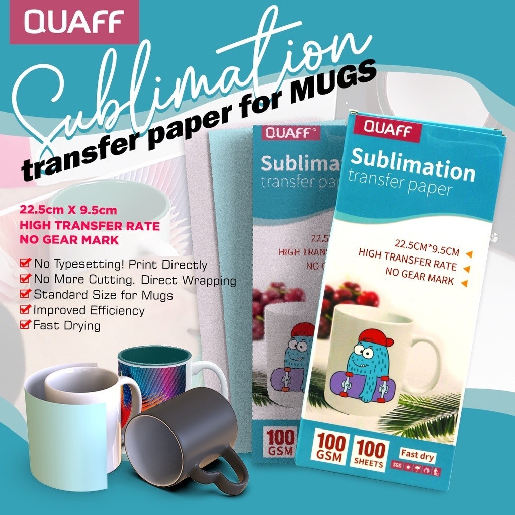 Quaff 100gsm Quick Dry Sublimation printing paper Personalised Mug ...