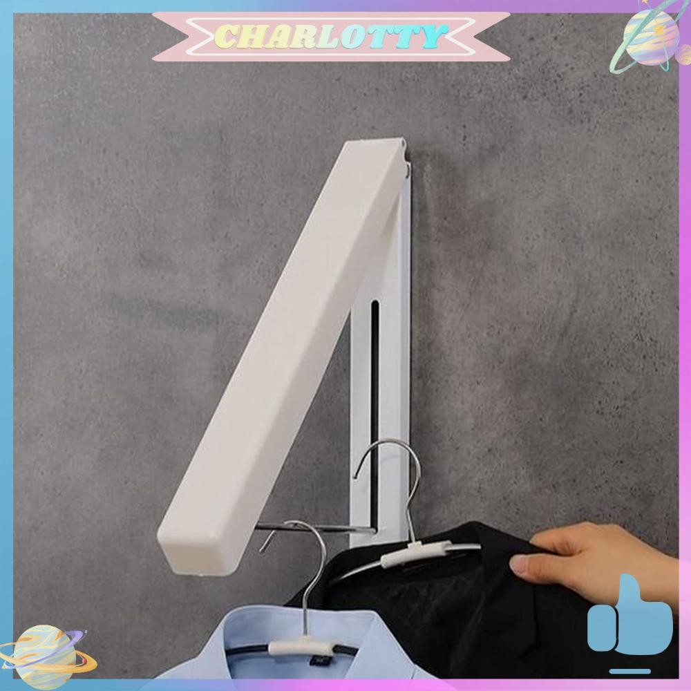 CHA Folding Clothes Hanger Concealed Clothes Rack Metal for Laundry ...