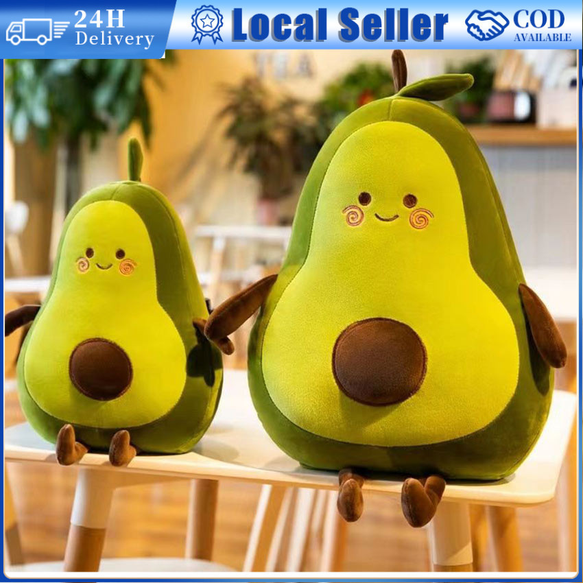 Grande cuscino di peluche a forma di avocado, peluche di frutta