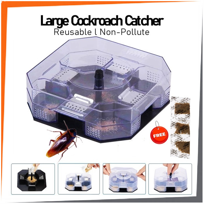 Perangkap Lipas Reusable Cockroach Trap Box Non-Toxic Insert Killer ...