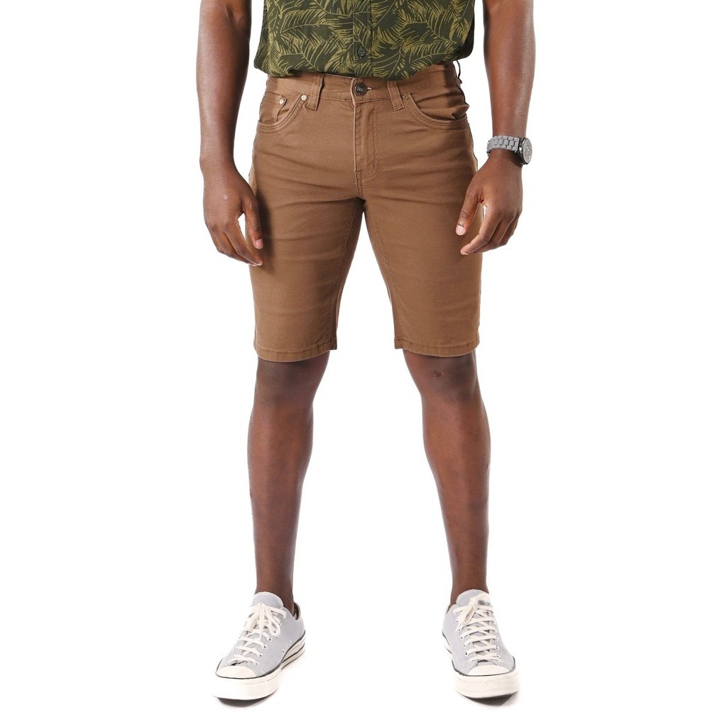 EXHAUST JEANS SHORT PANTS [Slim Fit]L. Brown/Dk. Blue 1453 Shopee