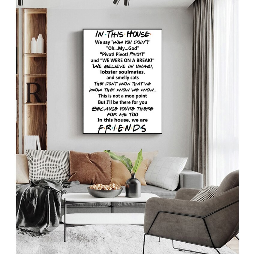 Poster Joey Tribbiani Rachel Canvas Painting Friends Quotes TV Poster ...