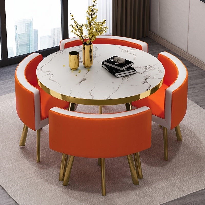 1 Set Dining Table With 4 Chair OfficeOffice Discuss Table Square Table ...