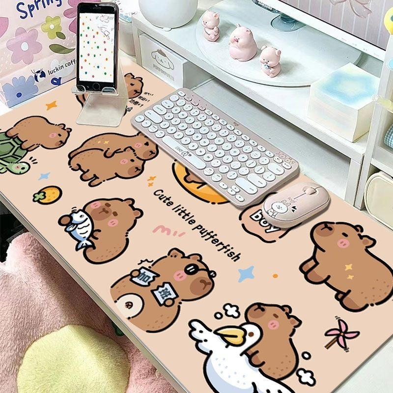 Capybara Mouse Pad Oversized Cute Original Girl Thickened Wristband ...