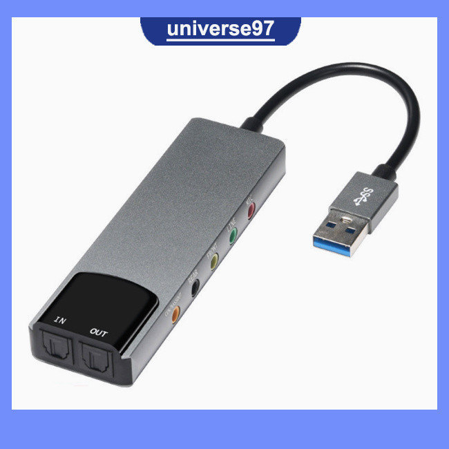 PING USB Audio Adapter Aluminium Alloy External Audio Converter 7.1 5.1 ...