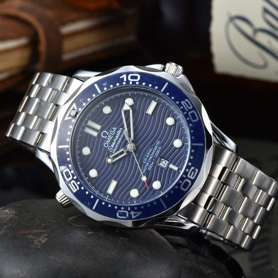 Omega New Simple Classic Wrist Watch Quartz Movement Trendy Calendar ...