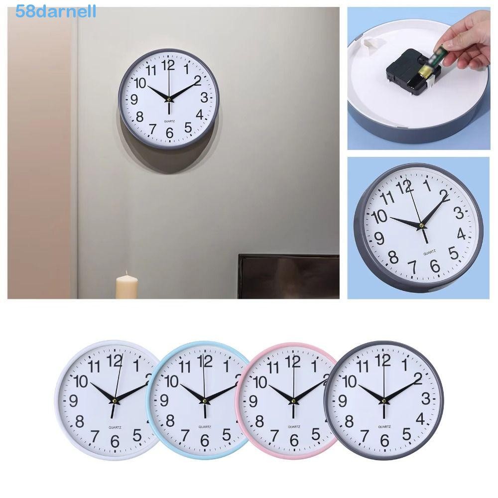 Wall Clock Table Clock For Living Room Bedroom Bathroom Decor, Small Table Clocks Analog Alarm Clock Battery Operated Silent Non-ticking Modern Simple Quartz Floor Clock (Color : C - View #7