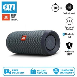 JBL Flip Essential 2 Portable Bluetooth Speaker with Rechargeable Battery,  IPX7 Waterproof, 10h Battery Life, Black