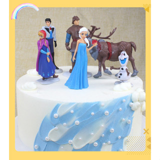 Set Of 6 Pcs Frozen Princess Elsa Anna Olaf Toys Princess Birthday Cake 