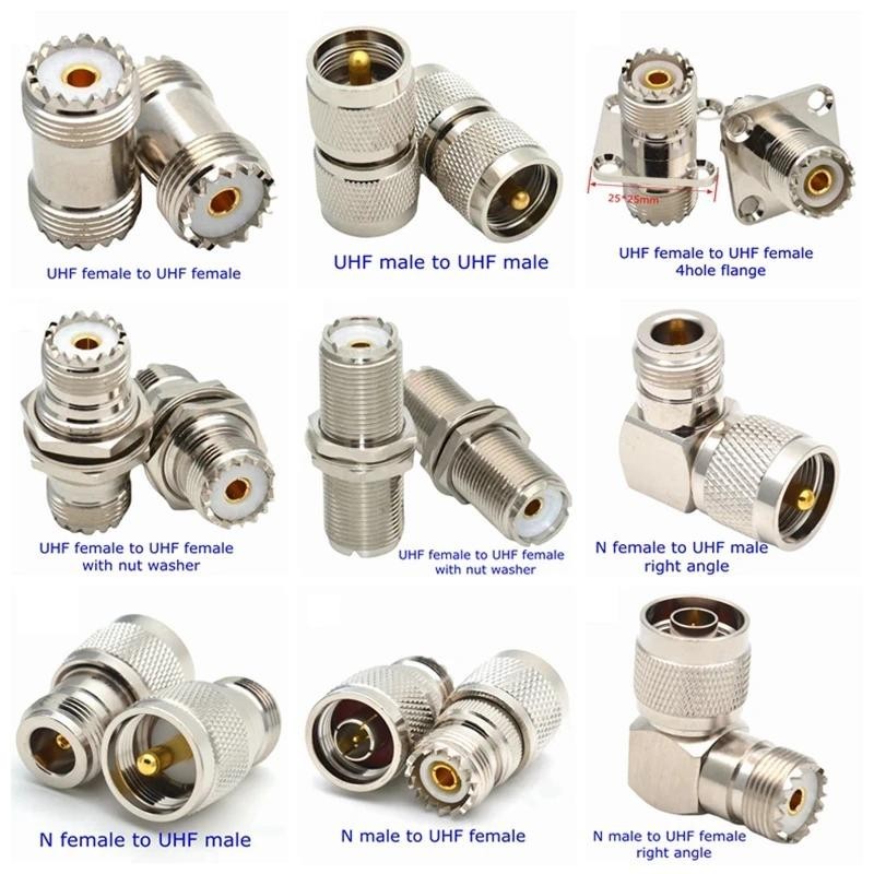 1pcs So239 Uhf Pl259 Male Female Mount Socket Connector Sl16 Uhf So 239 Pl 259 To N Type Tnc Uhf