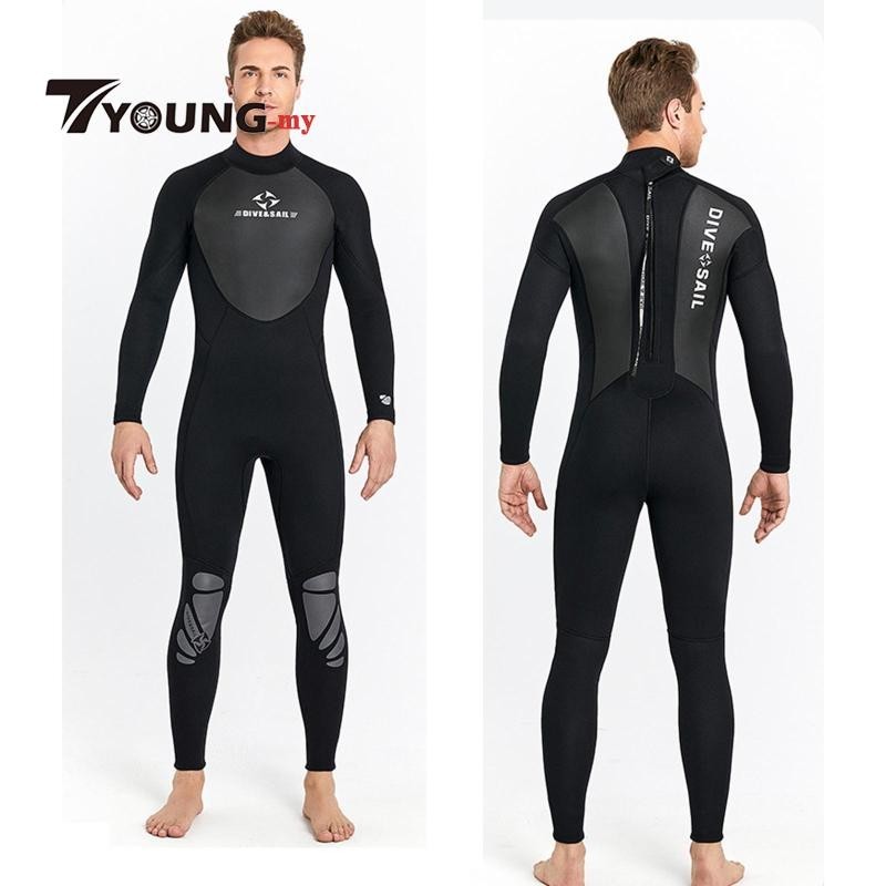 [ Men Women's Full Length Wetsuit 3mm Snorkeling Watersports Men