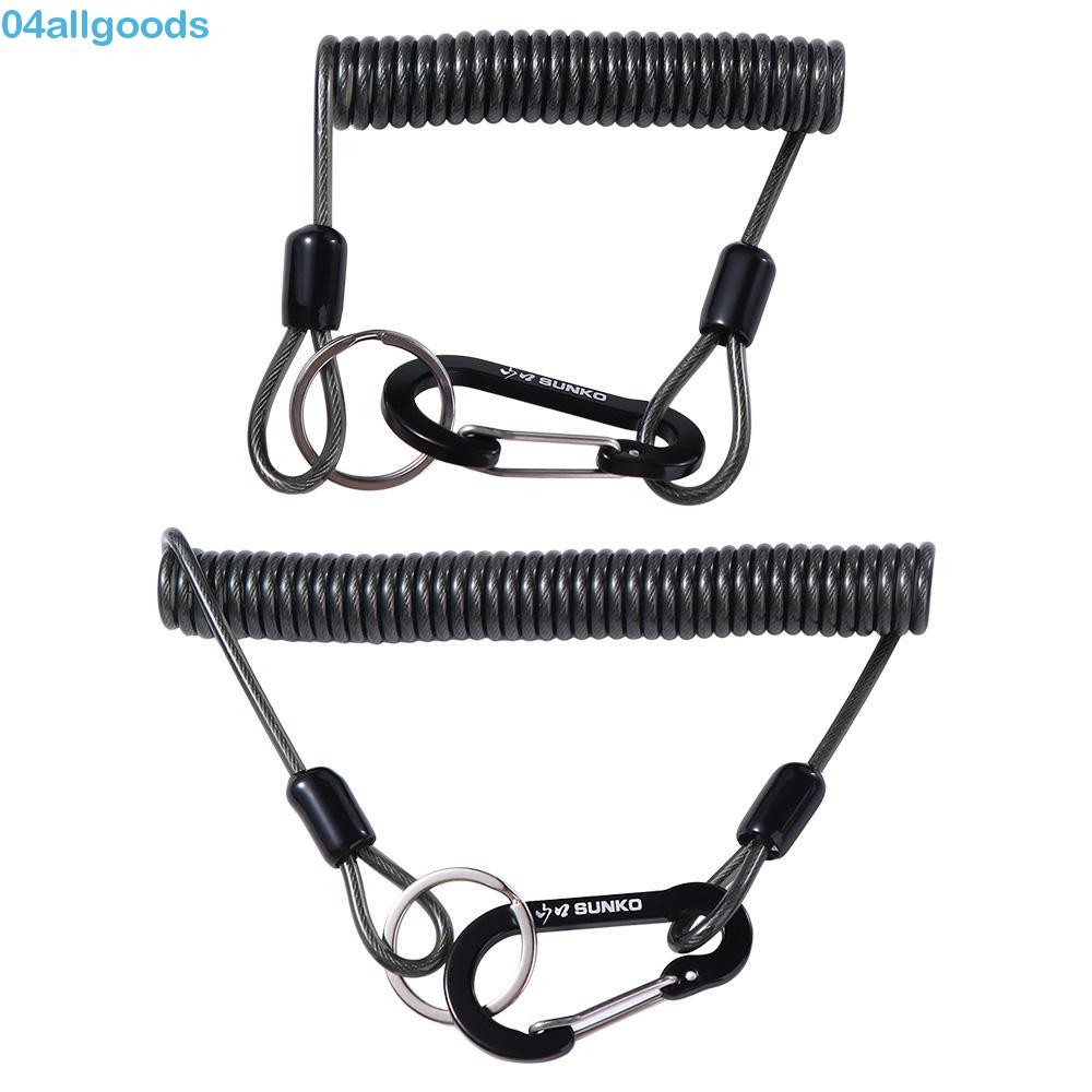 ALLGOODS Wire Spring Rope Heavy Duty Key Lanyard Lockable Twisted ...
