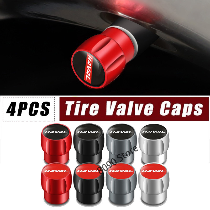 4pcs/set Metal Car Tire Valve Caps Tyre Stem Airtight Covers For Haval