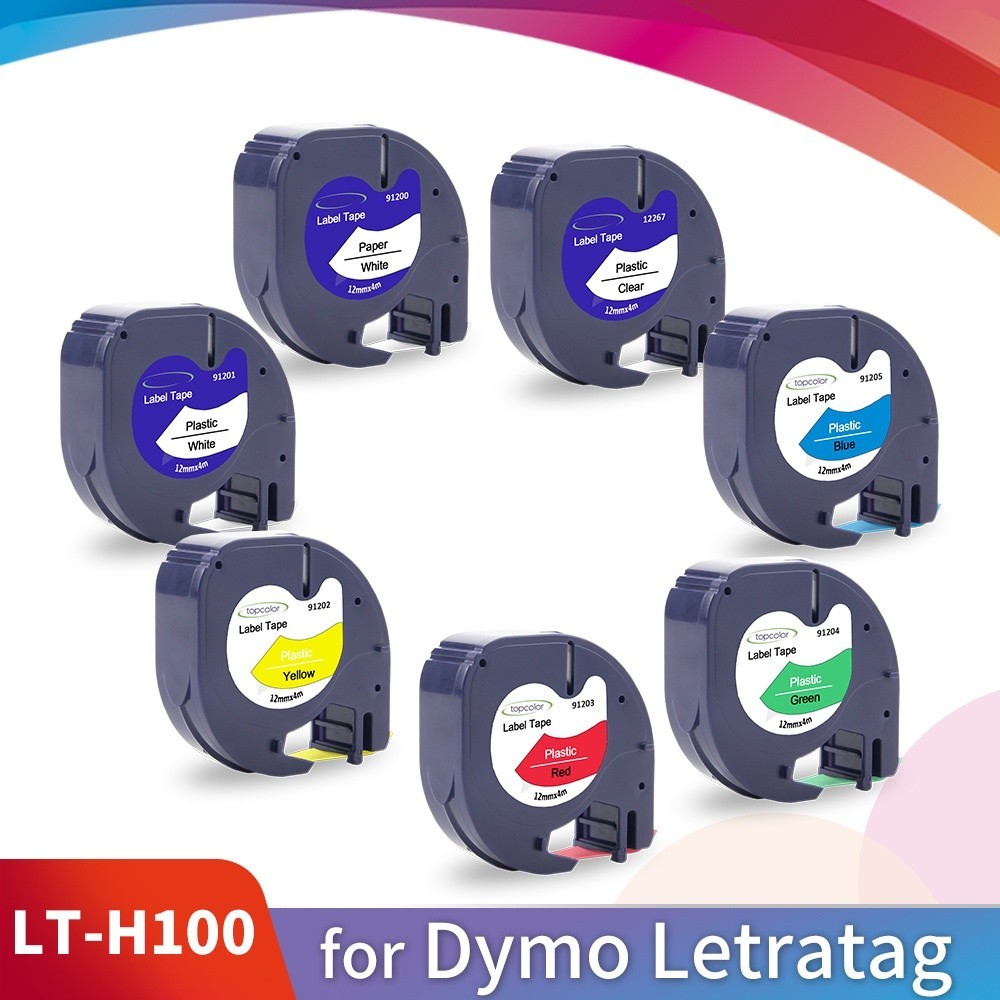 DYMO LetraTag Refills Label Tape Plastic (Compatible) for Dymo LetraTag ...