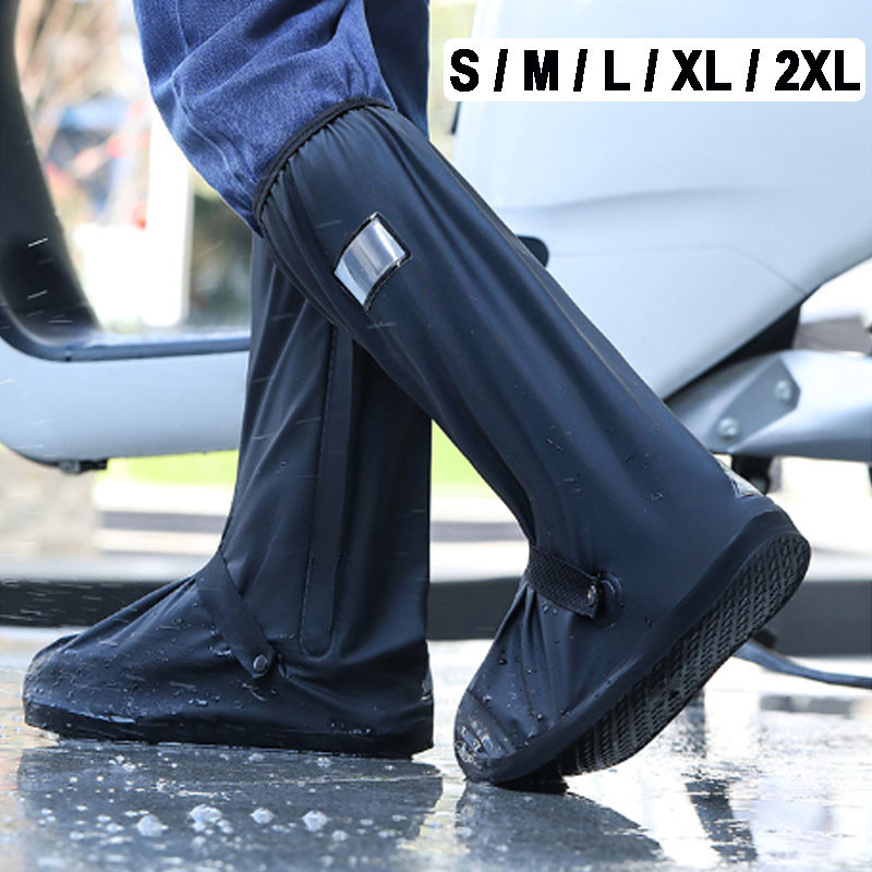 Picture of Rain Boot Shoes Cover Rubber Waterproof Motorcycle Bike Reflective Boot ...