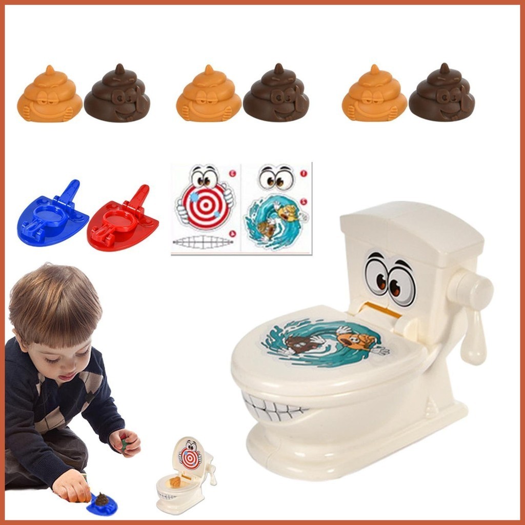 Toilet Toys for Kids Family Poop Launcher Toilet Toy Poop Dexterity Launchers Creative Family ...