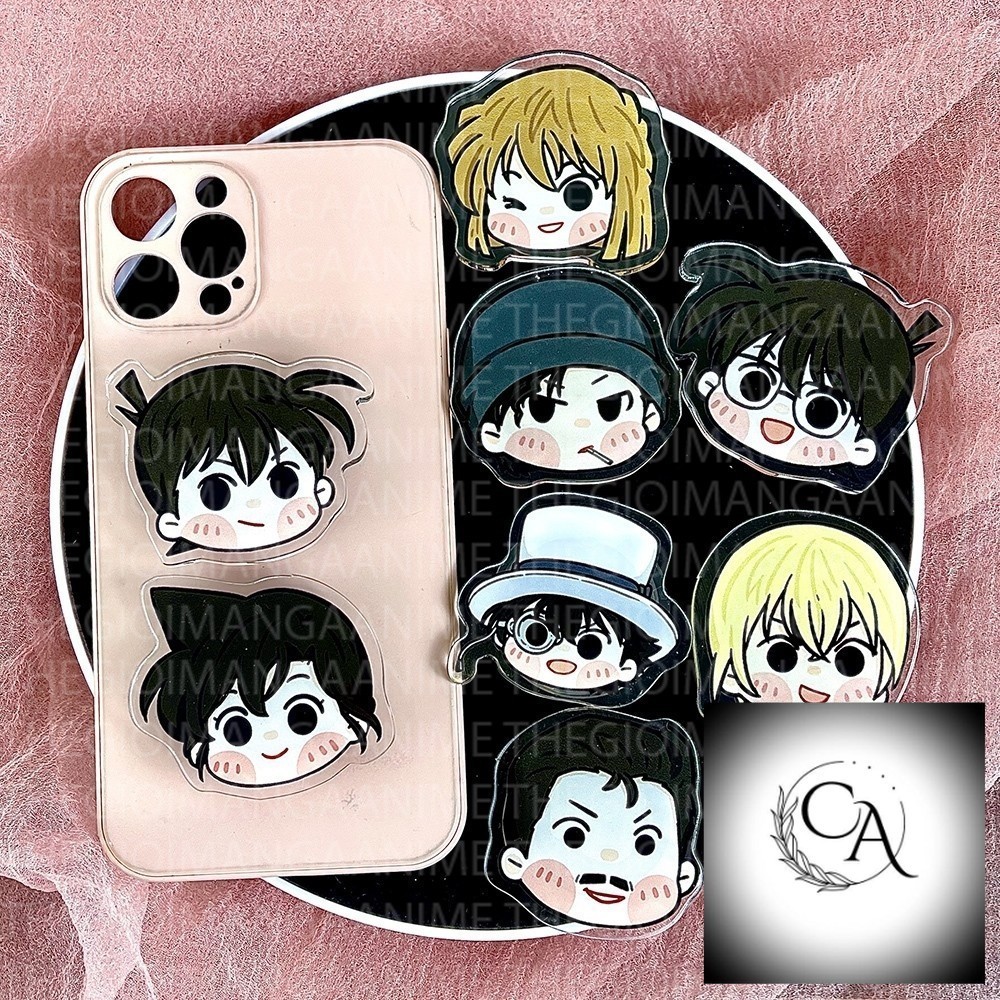 ( FACE CHIBI ) DETECTIVE CONAN DETECTIVE phone lanyard holder anime pop ...