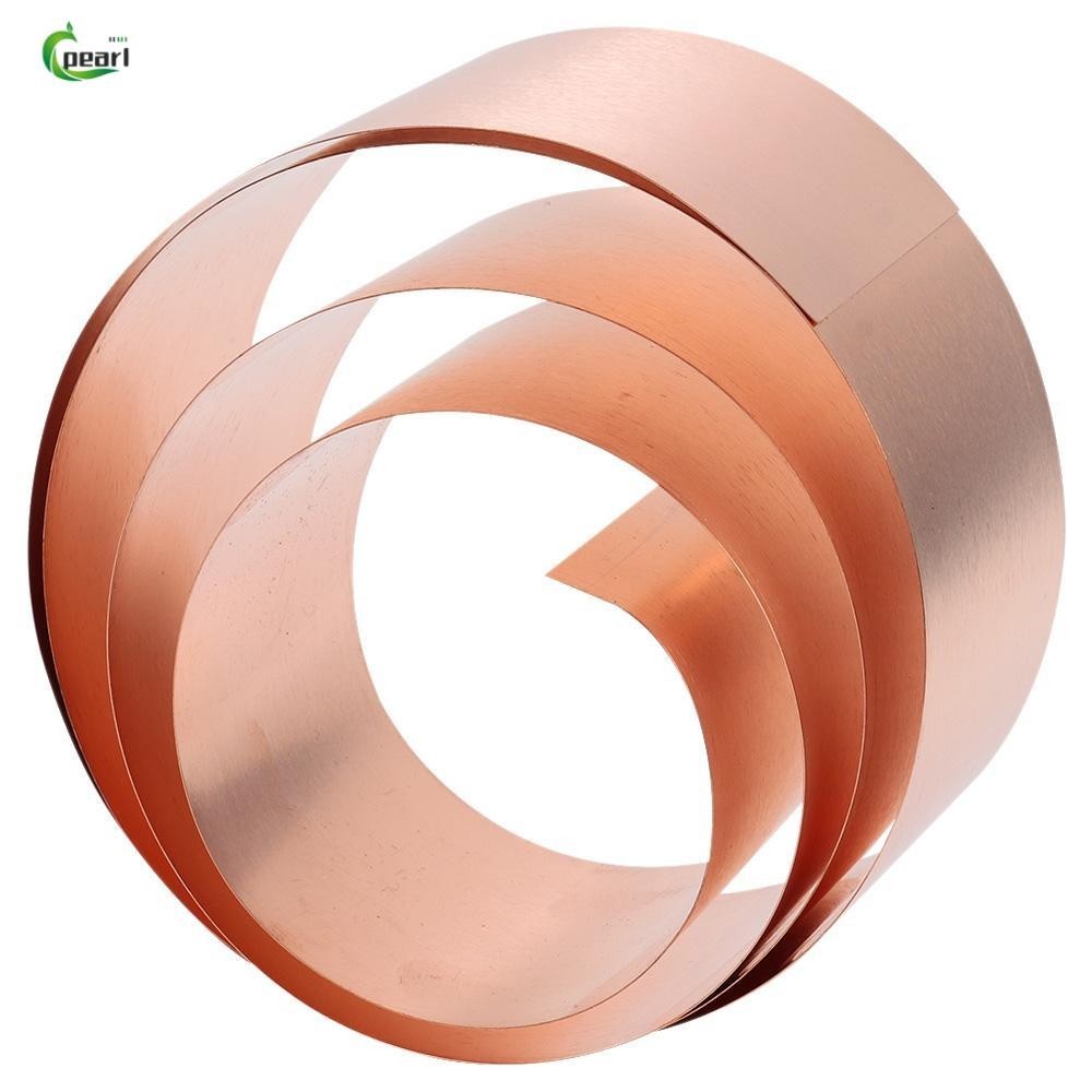 Pearl Metal Foil Plate 50 X 1000mm Ultra Thin Copper Sheet Roll High Purity Double Sided Red 1115