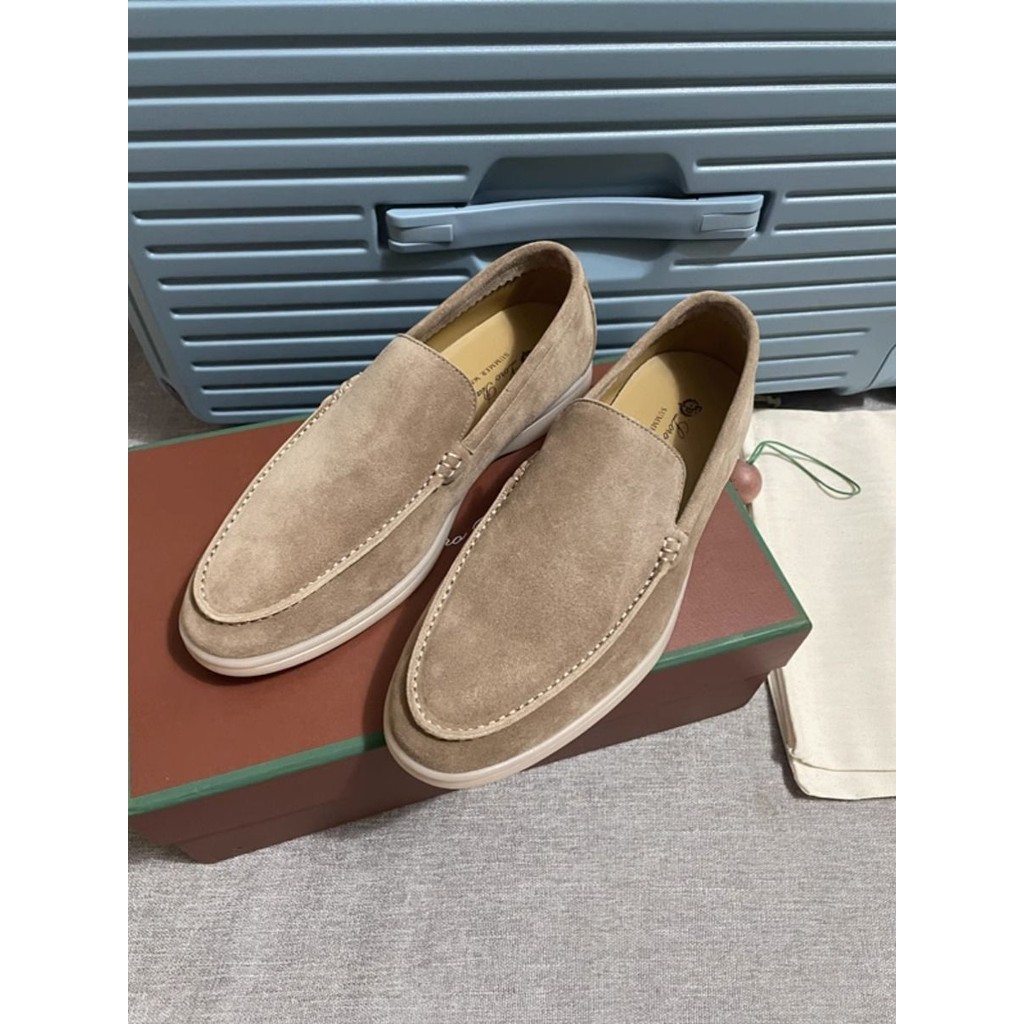LP LOAFERS IN BLACK SUEDE AND FUR LINING