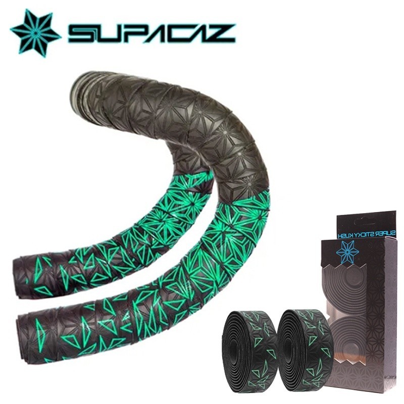 Lot De 2 Rubans De Guidoline VTT/route En EVA Souple - Anti-dérapant, Amortissant, Motif Alvéolé Noir