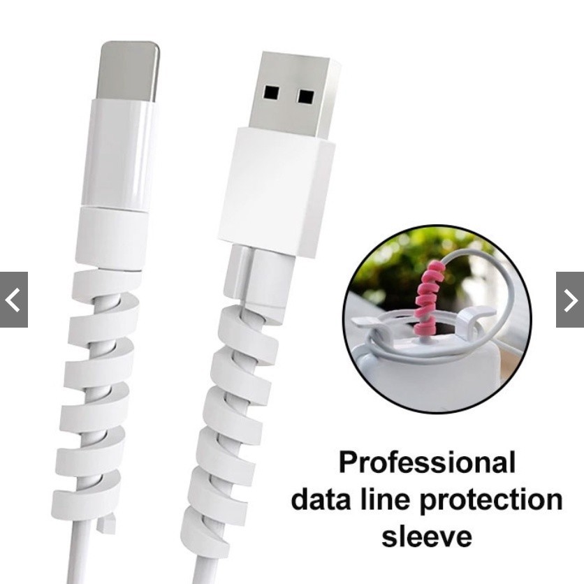 Cable Charger Earphone Handsfree Protector Wire Data Spiral Protective ...