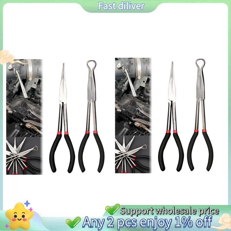 Electrical Disconnect Pliers Set – 2-Pack (60° Angled + Straight) For Fuel Injectors, Ignition Coils & More