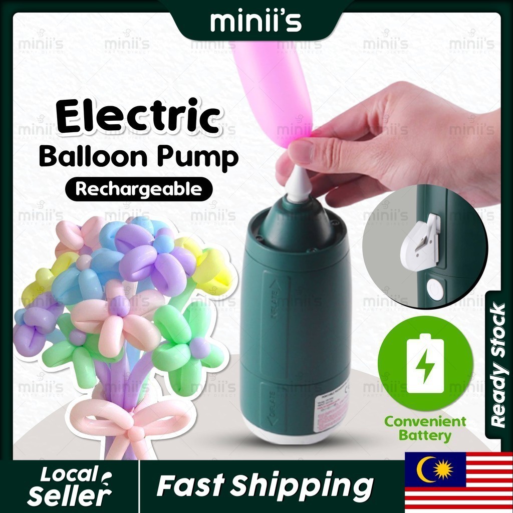 Miniis Portable Rechargeable Balloon Pump Electric Long Balloon Pam