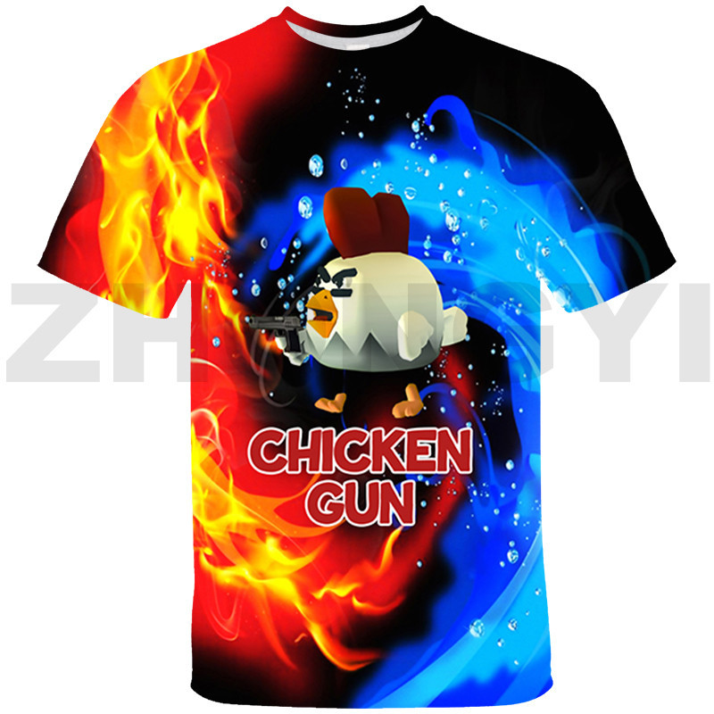 Hot Game Chicken Gun 3D T Shirt Men Children Harajuku Cartoon Chicken ...