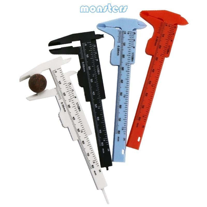 Mon 4 Pieces 80 mm Mini Plastic Caliper Vernier Caliper Double Scale ...