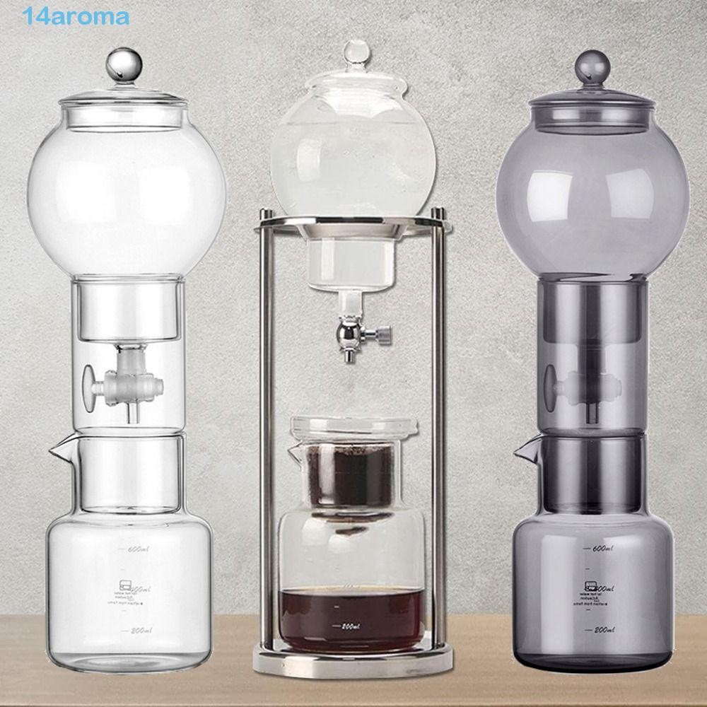 Cafetière Ice Drip Pour Café Froid – 400 Ml En Verre Borosilicate, Vitesse Ajustable | Méthode Cold Brew à Goutte