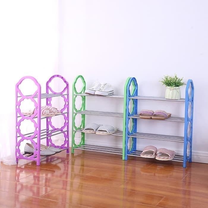 4 tier portable shoe rack | Multi-purpose Foldable Sandal Shoe Rack ...