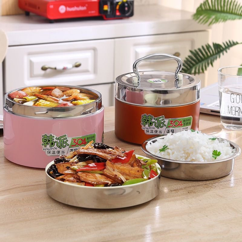 🇲🇾💥1.1L / 1.3L SUS304 Stainless Steel Lunch Box Warmer Keep Warm Food