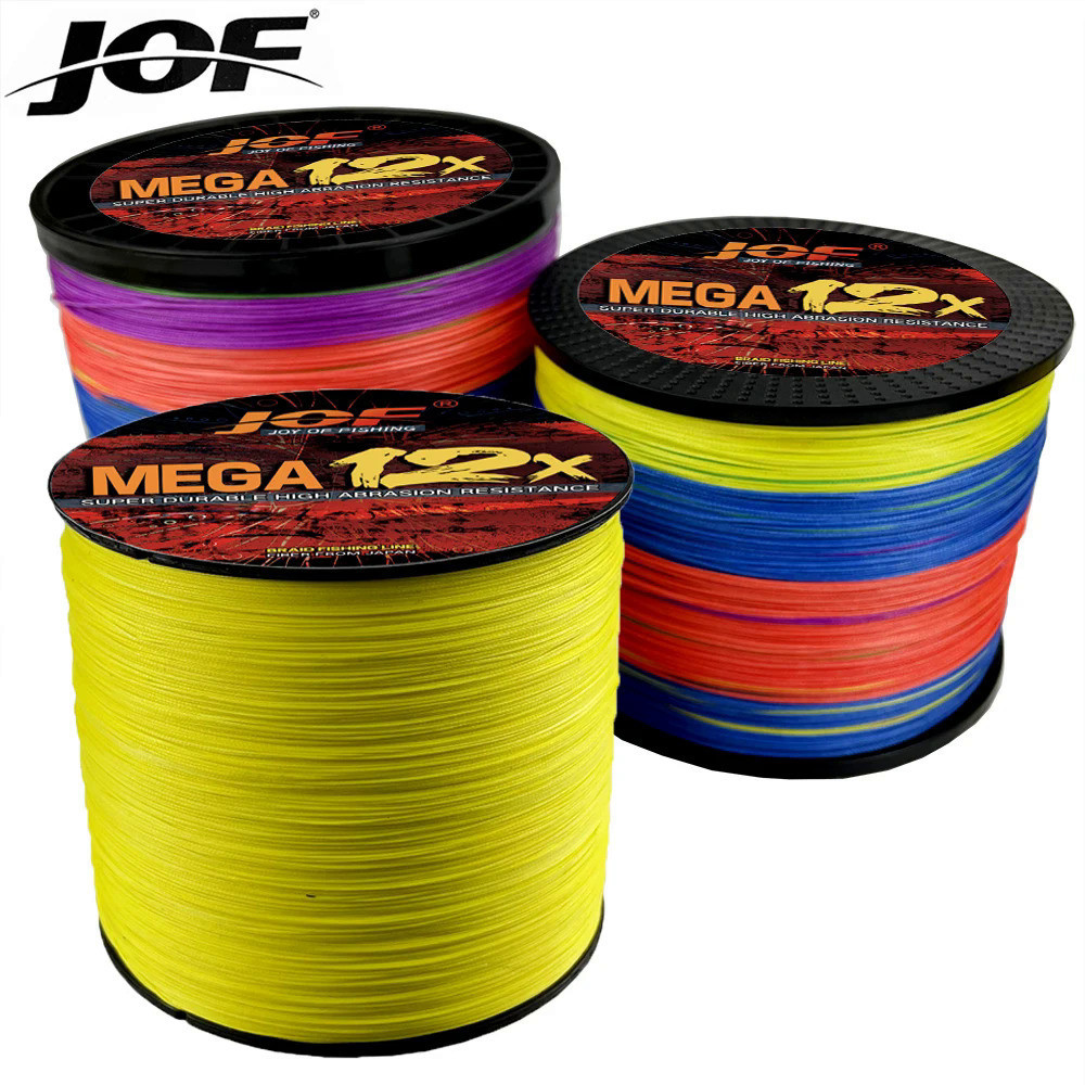 JOF 12 Strands Strong PE Braided Fishing Line Pesca 25120LB Carp