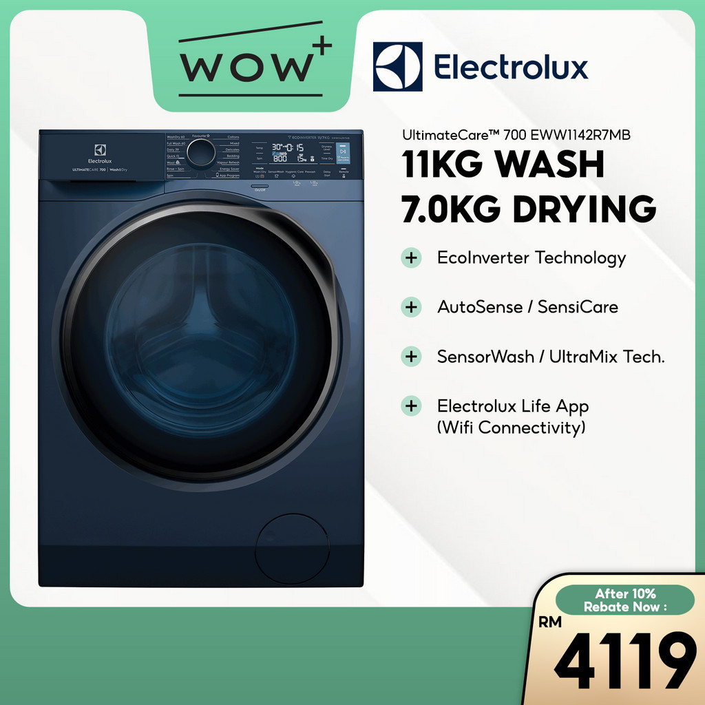 Electrolux UltimateCare 700 EWW1142R7MB Washing Machine 11/7kg Eco
