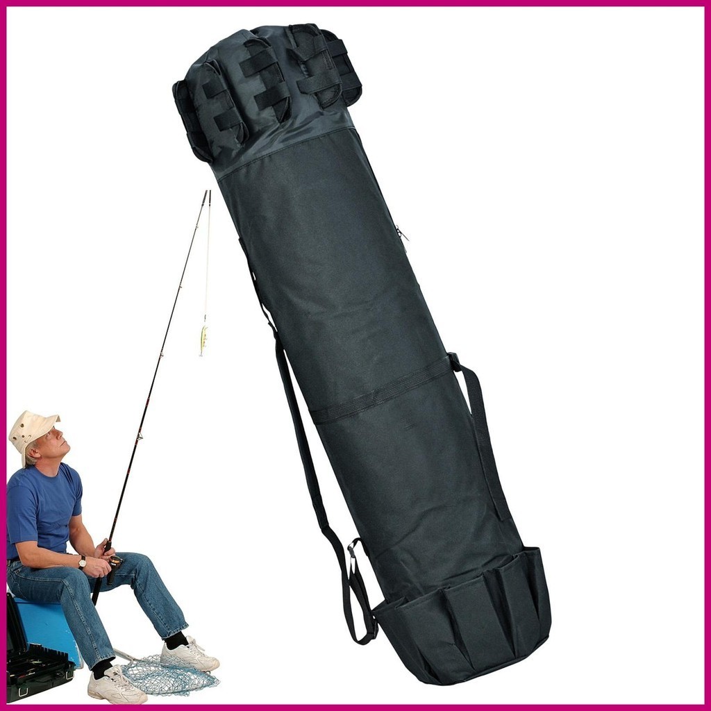 Fishing Pole Bag Carrier Large Storage Rod Case Holds 5 Rods