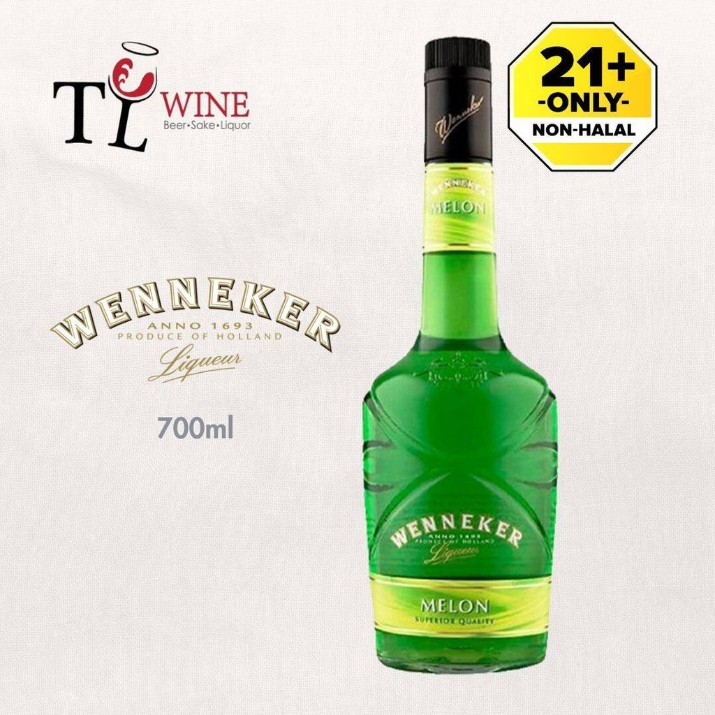 Wenneker Liqueurs 700ml Alc Duty paid 100 ORIGINAL Melon, Creme de Cacao