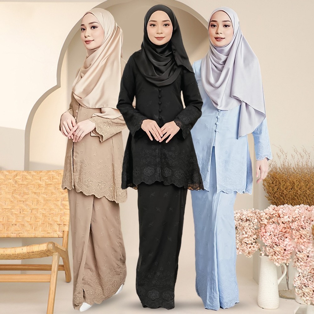 Baju Kebarung Labuh Baju Kurung Modern Nikahtunang Sulam Ironless Nikah Kurung Baju Raya 2024 3218