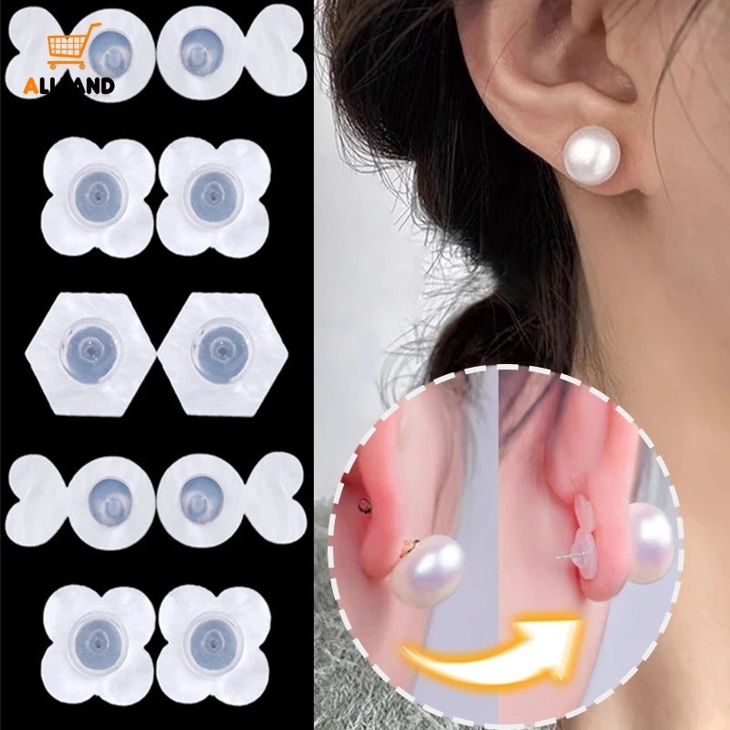 Soft Silicone Rubber Earring Back Stoppers for Stud Earrings Support ...