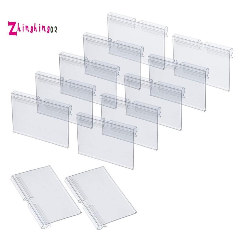 100Pcs Clear Plastic Label Holders For Wire Shelf Retail Price Label ...